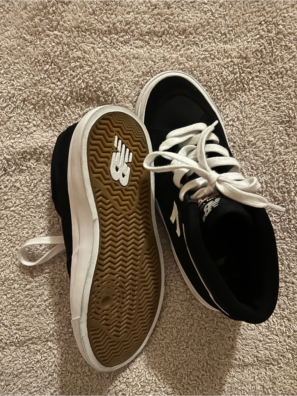New Balance Black and White Men’s Low-Top Sneakers